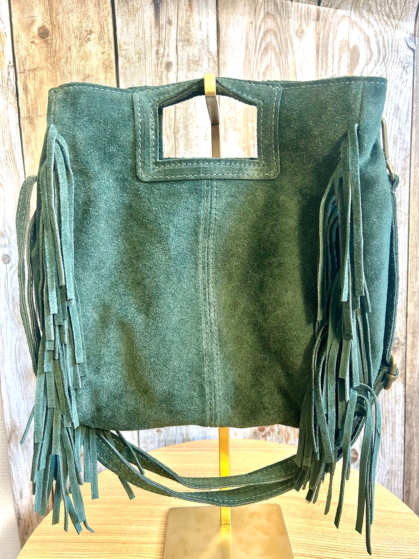 Sac Léane Kaki 100% cuir (taille M)