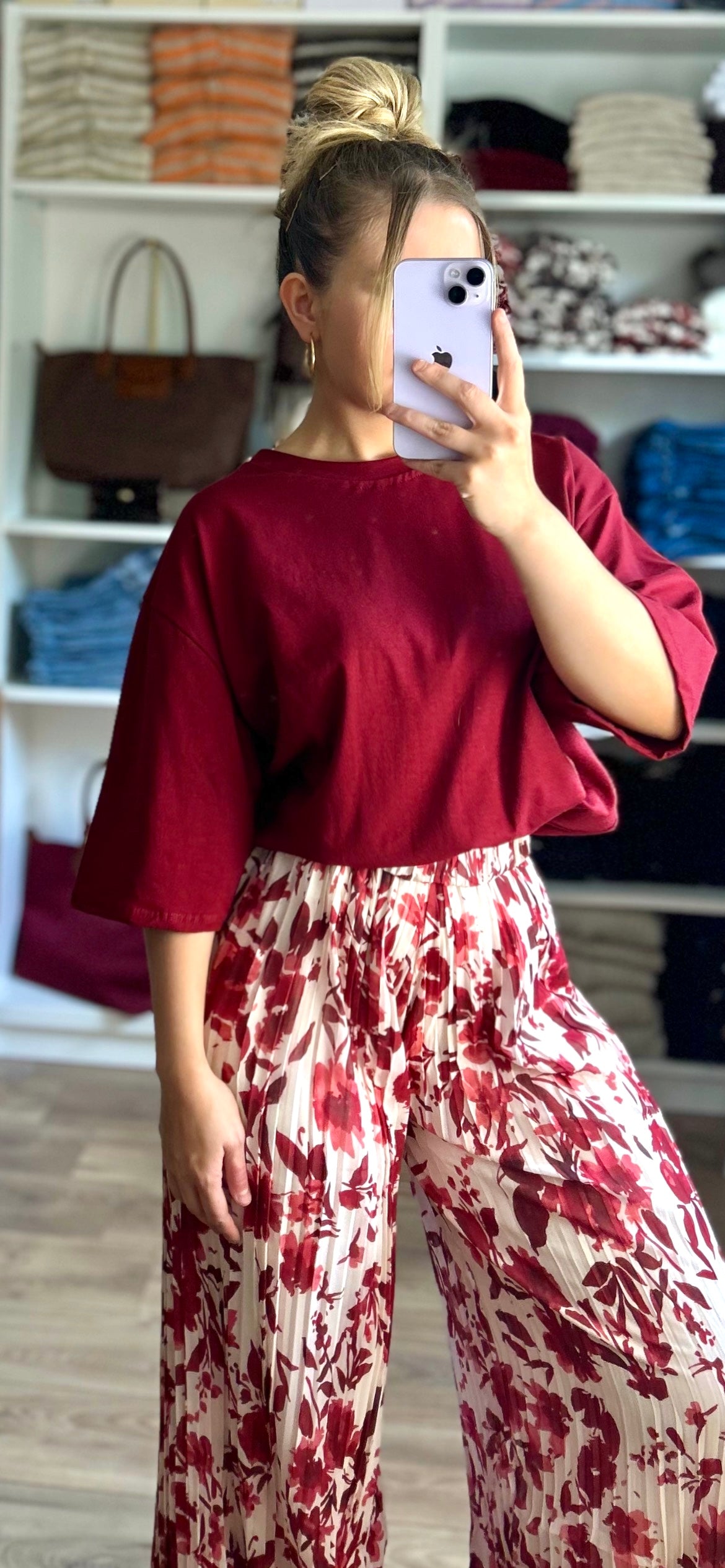 T-shirt Néo Bordeaux