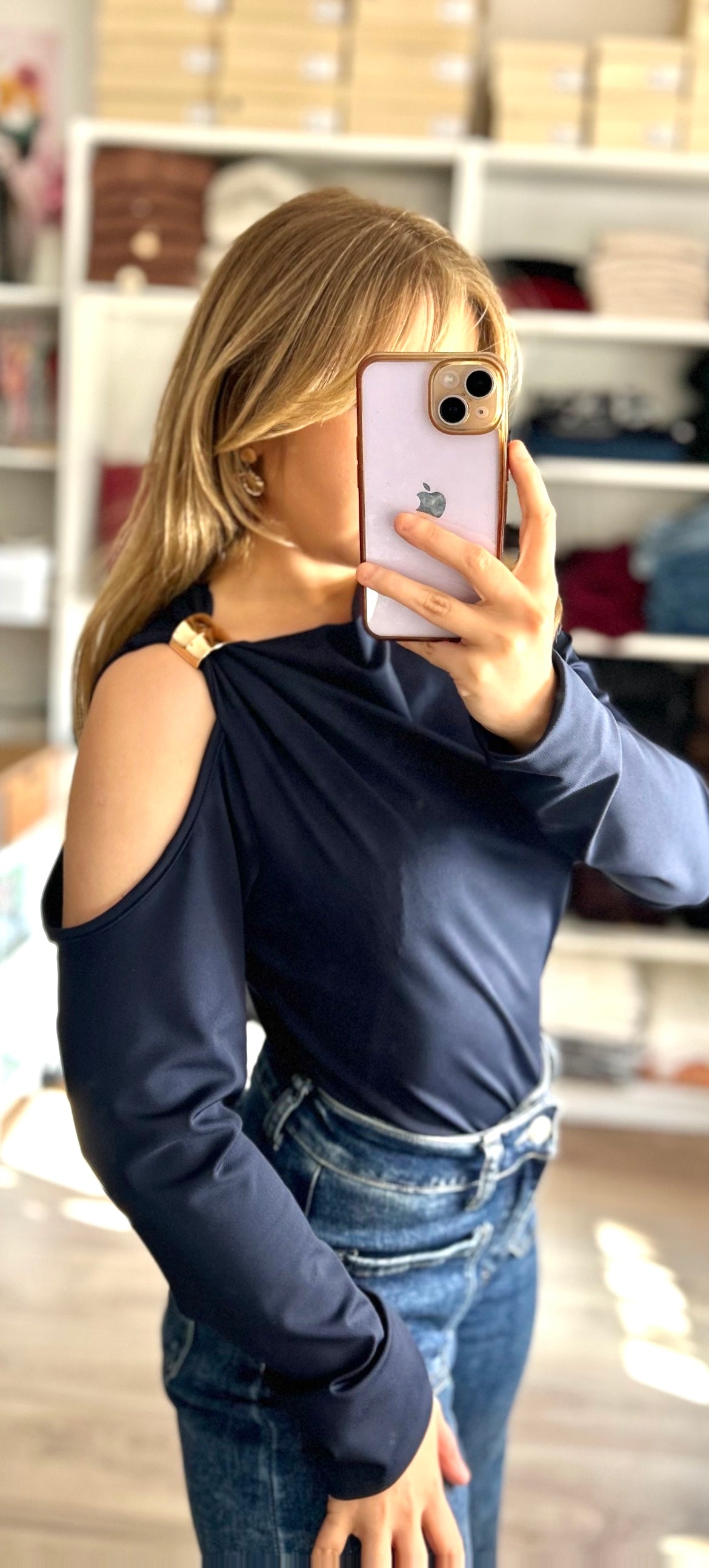 Top Cléa Bleu Marine