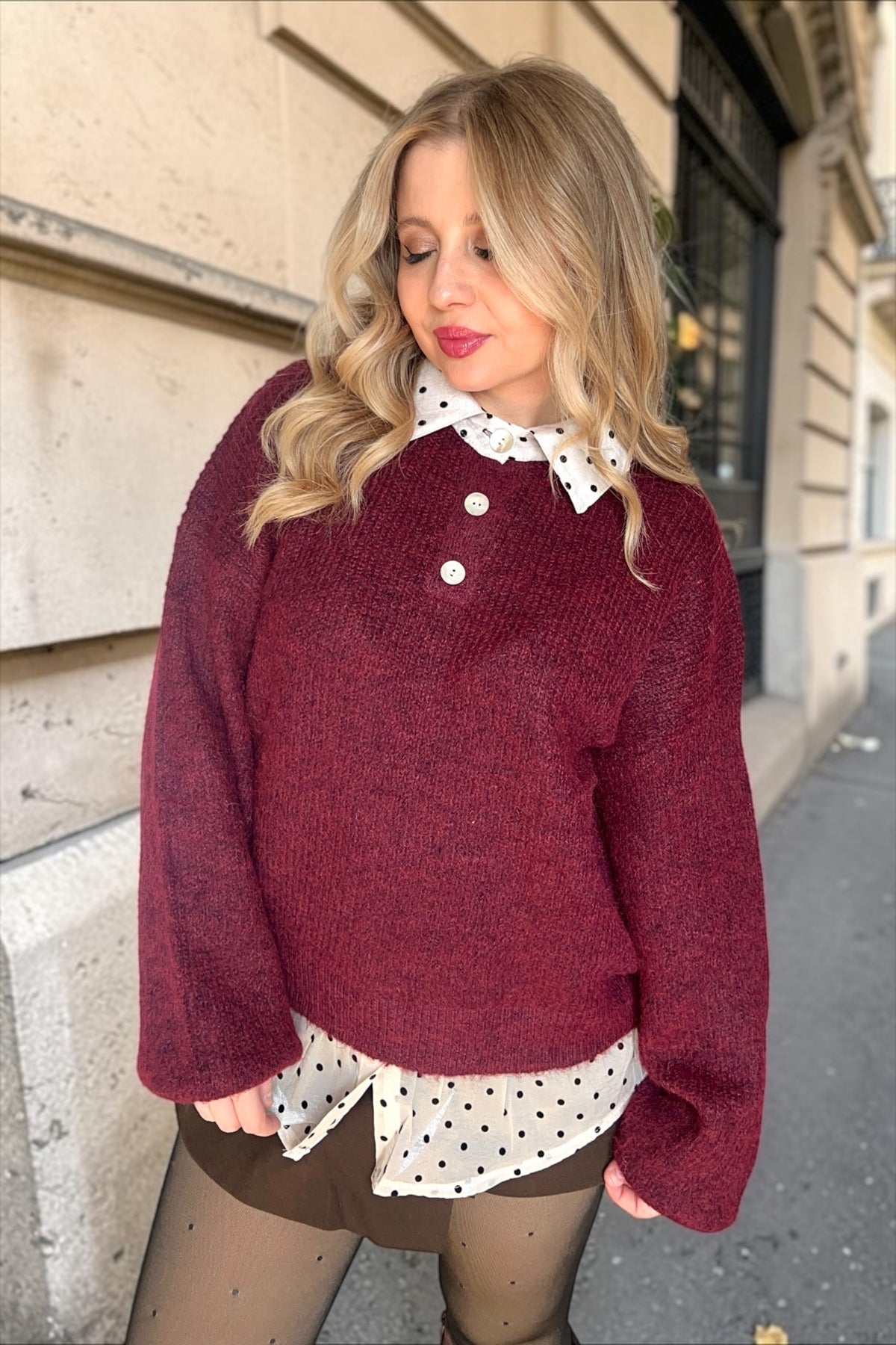Pull Chemise Robyn Bordeaux