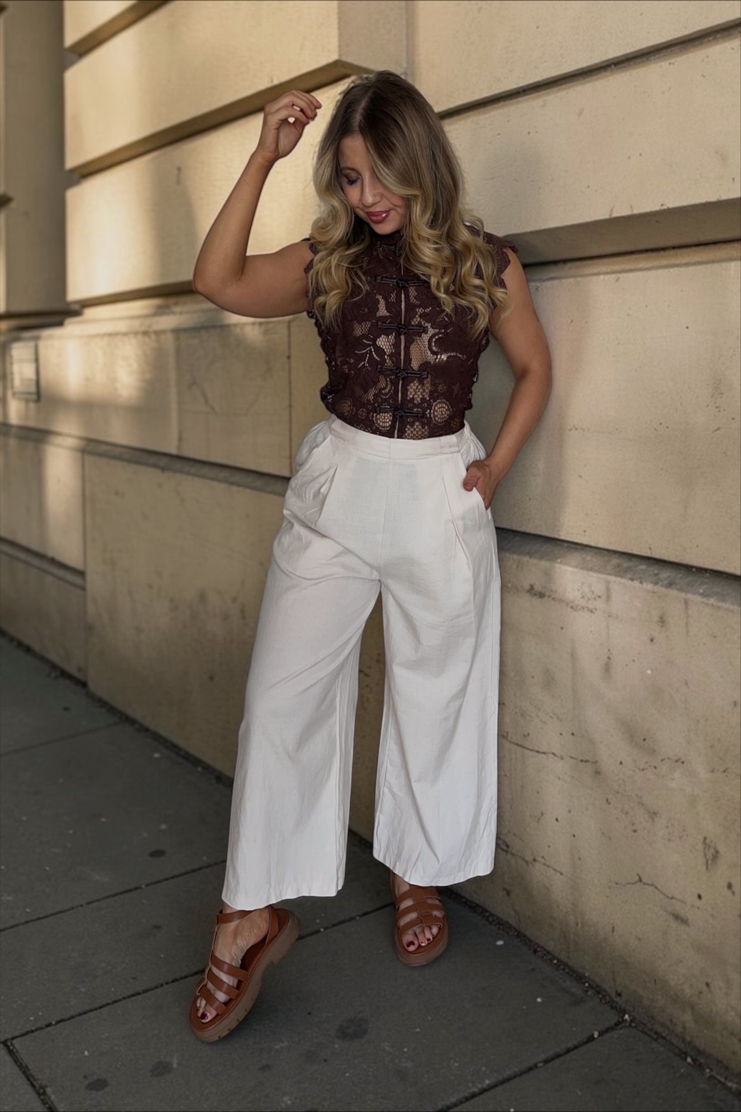Pantalon Pénélope Beige Nude
