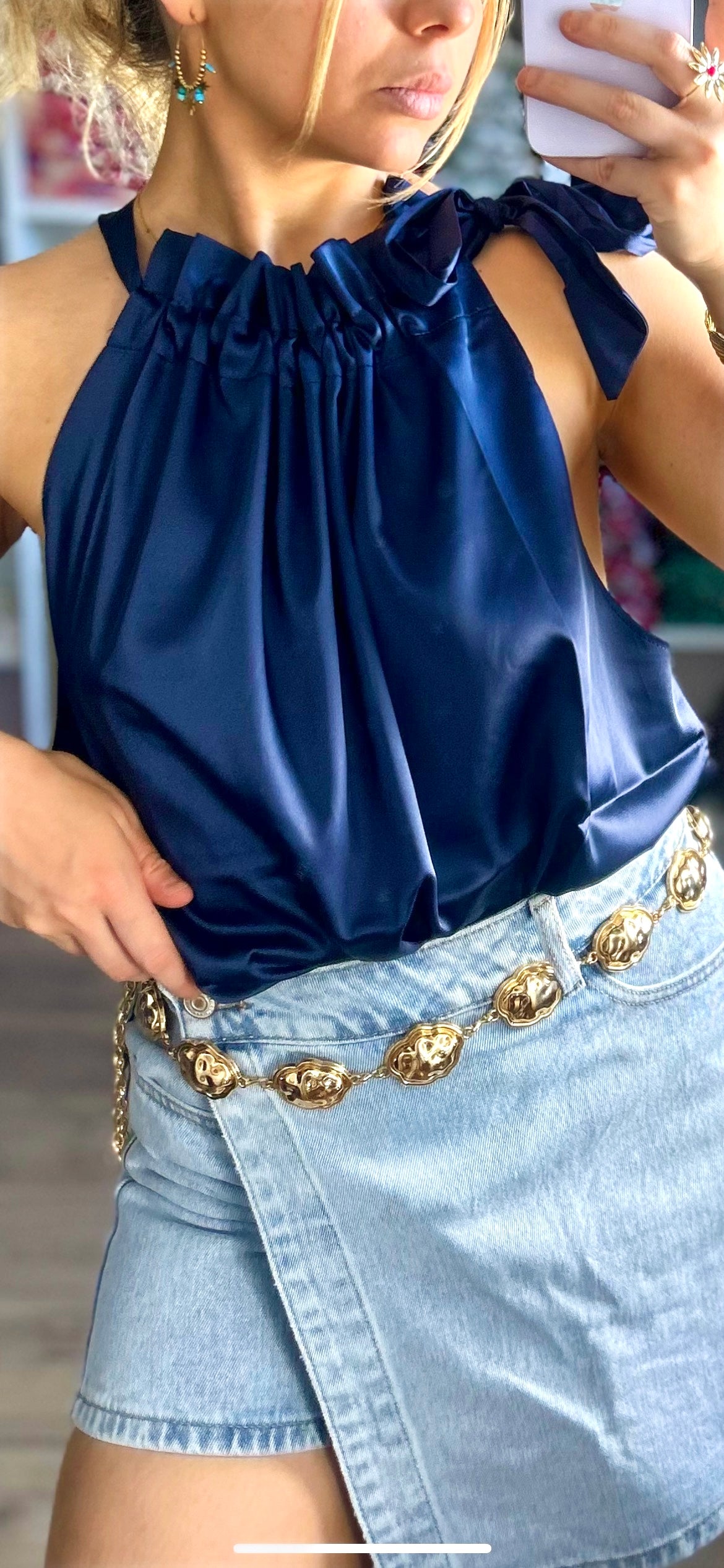 Top Aliénor Bleu Marine