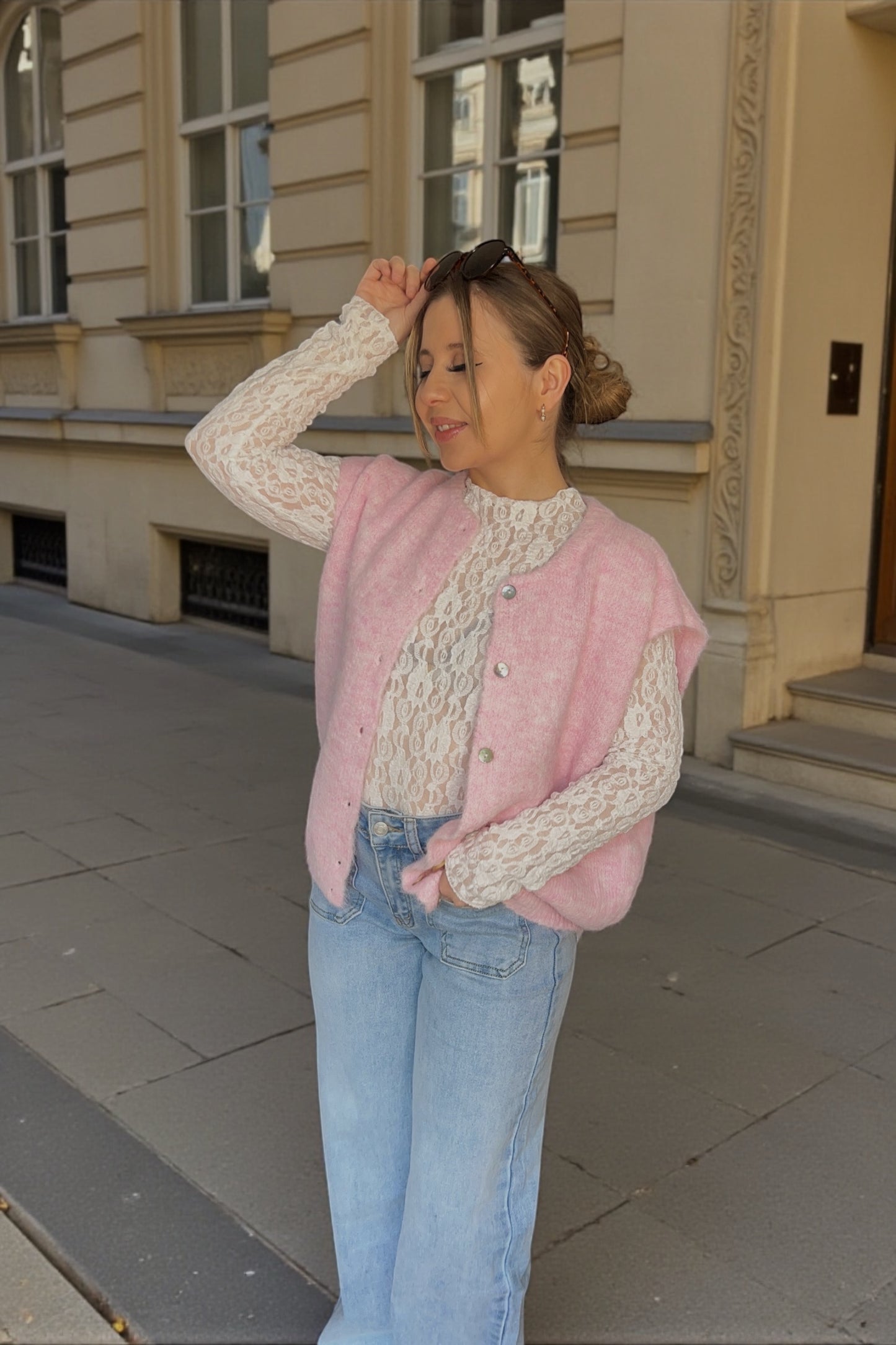 Top Dentelle Lulu Blanc - Grande Taille