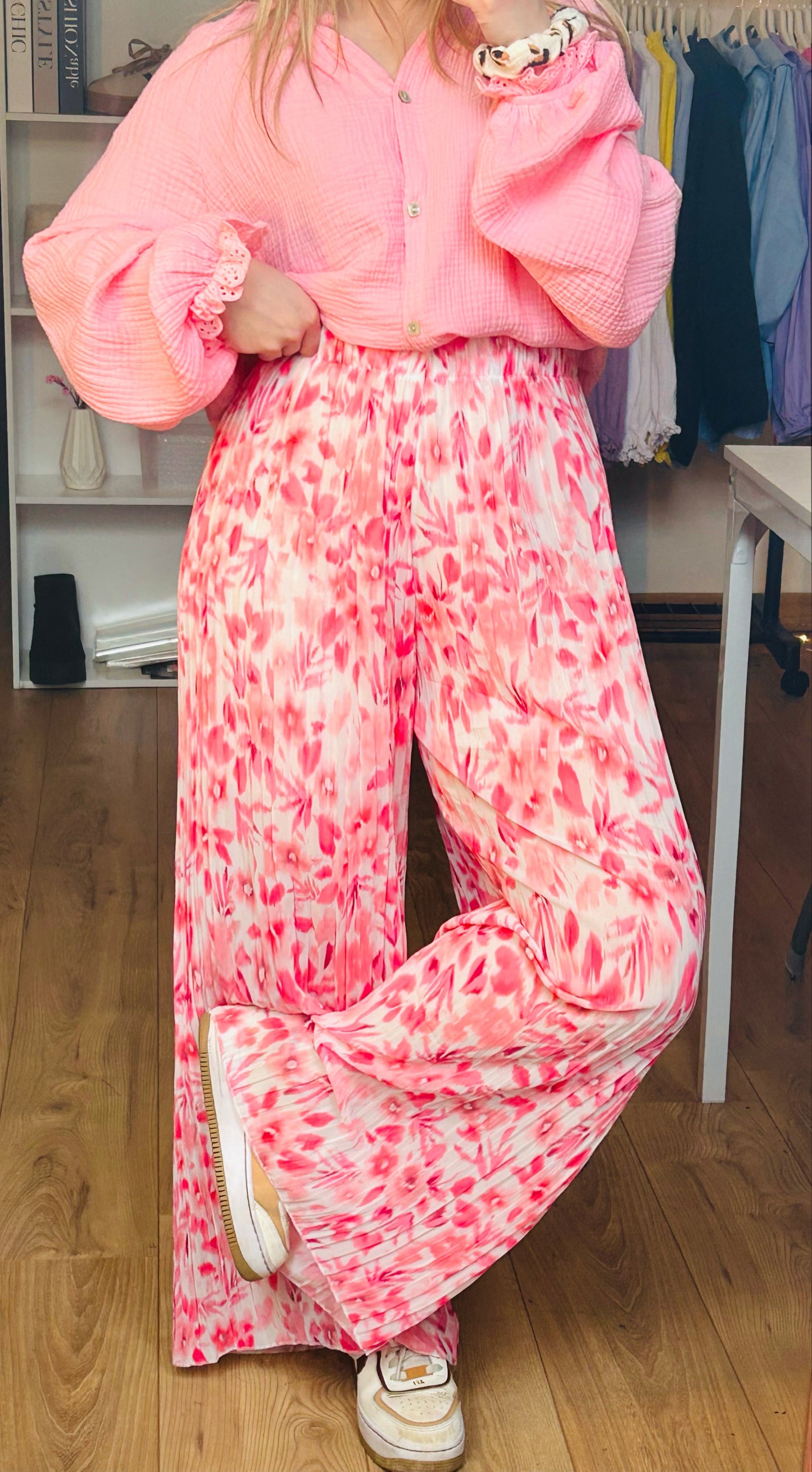 Pantalon Yumi Fleurs Roses