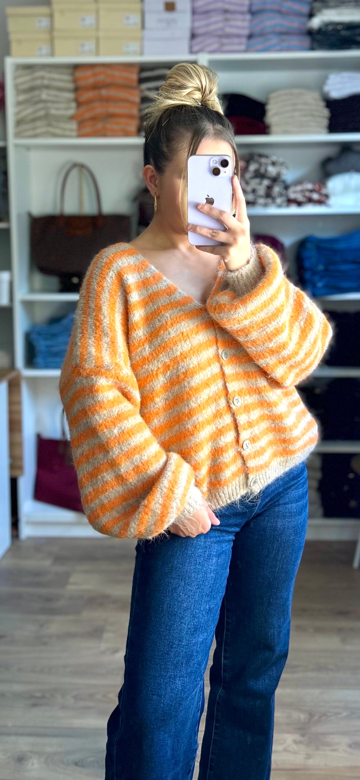 Gilet Tessa Orange-Beige