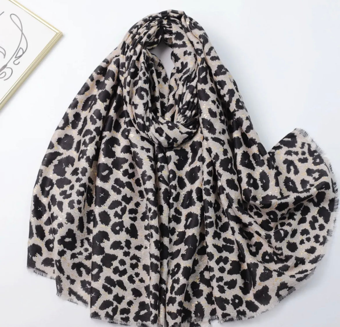 Foulard Léo Gris à paillettes