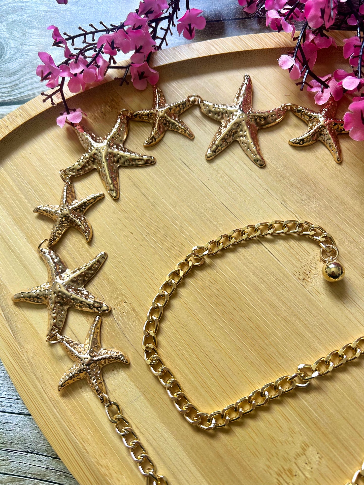 Chaîne de taille étoiles de mer (Taille ajustée 36 à 42)