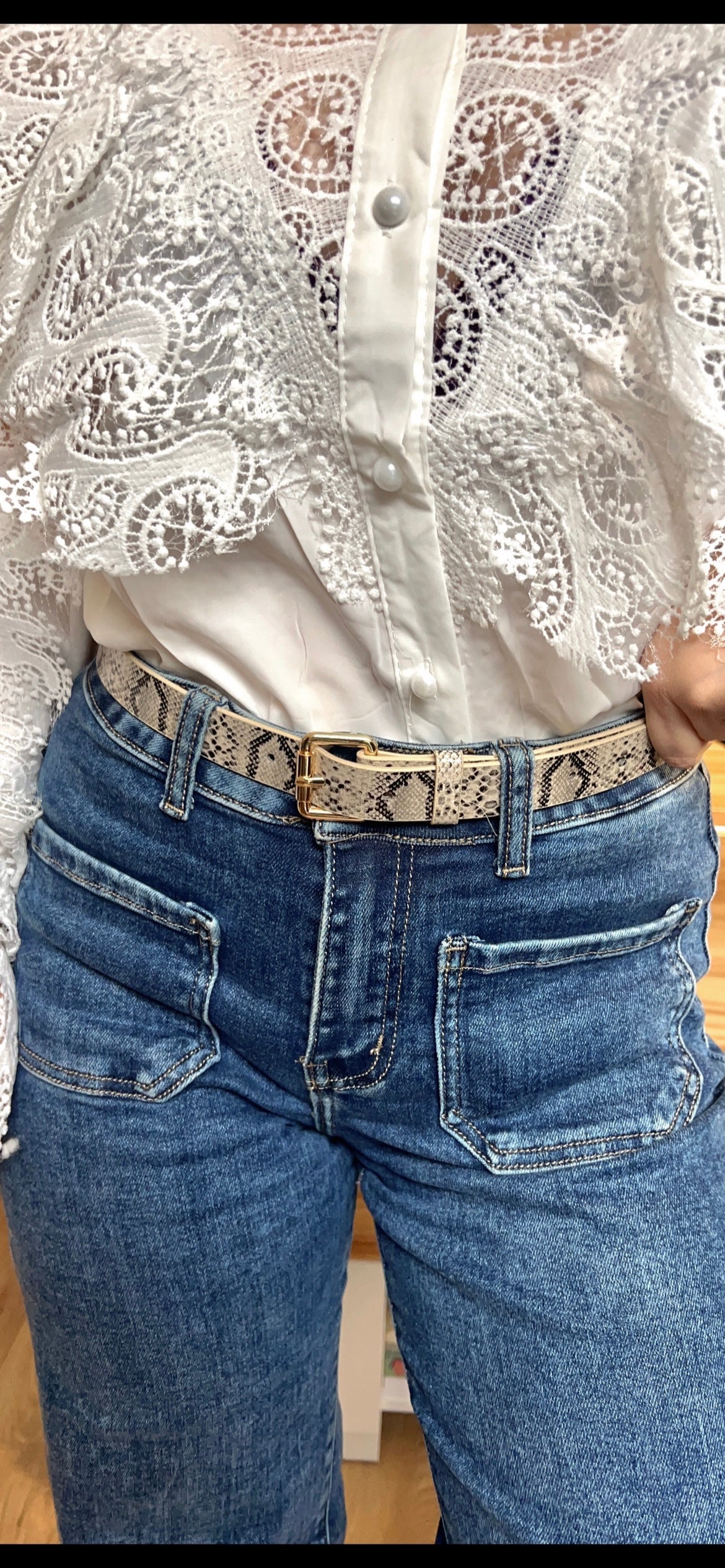 Ceinture Nagini Beige