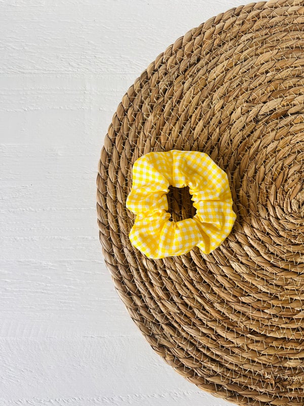 Chouchou Gaz de Coton Vichy Jaune