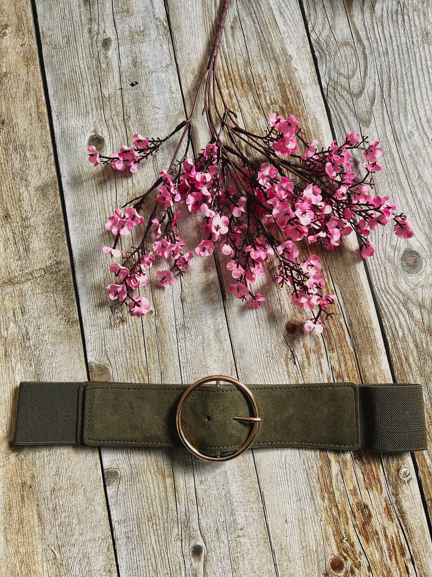Ceinture Andrea Kaki (Taille ajustée : 36-42)