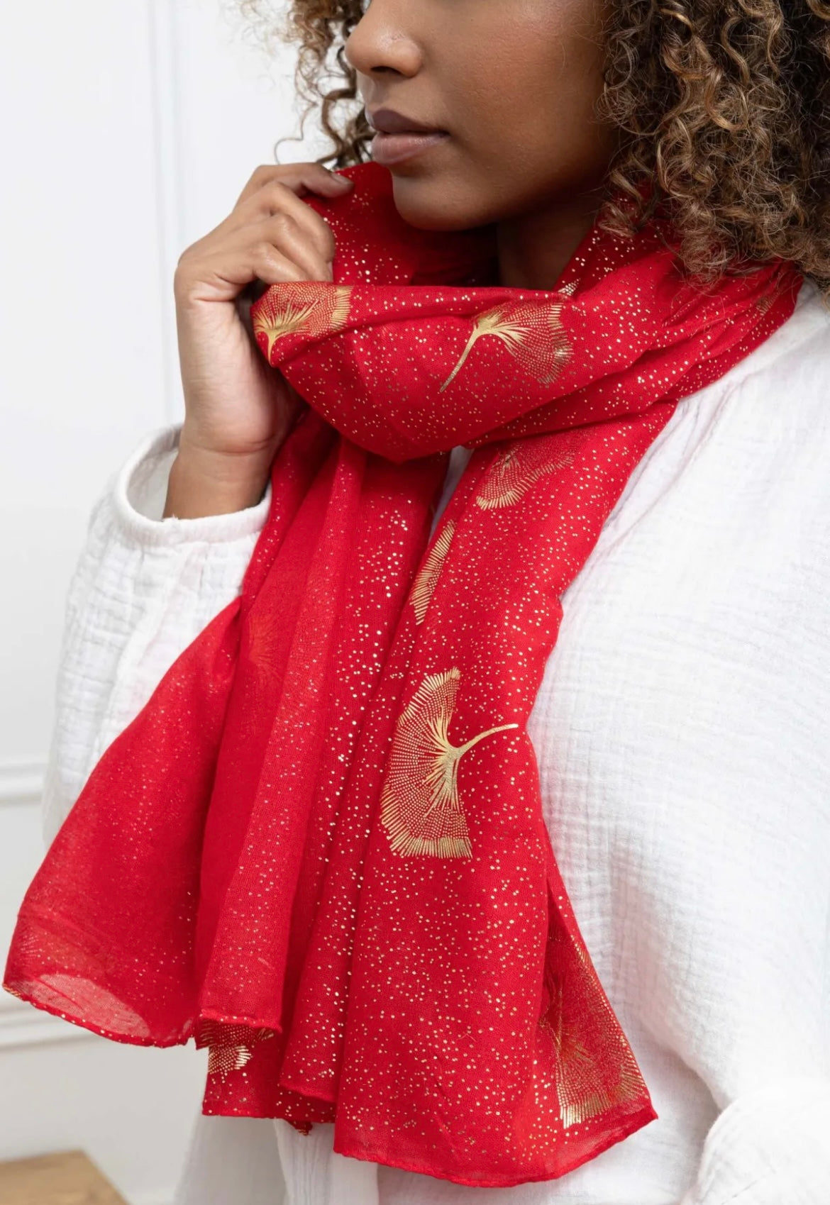 Foulard Paul Rouge à Paillettes