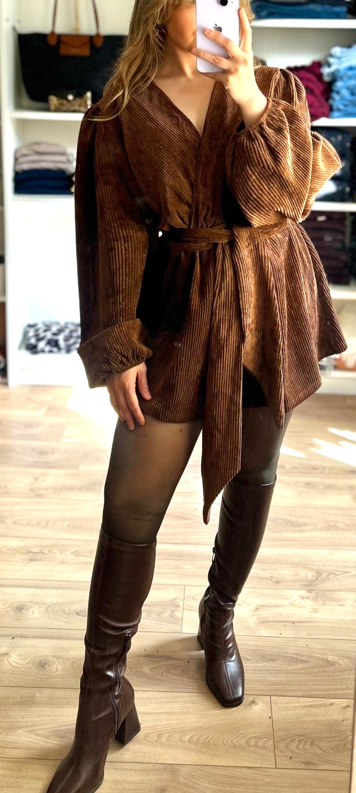 Robe combishort Ariana Marron
