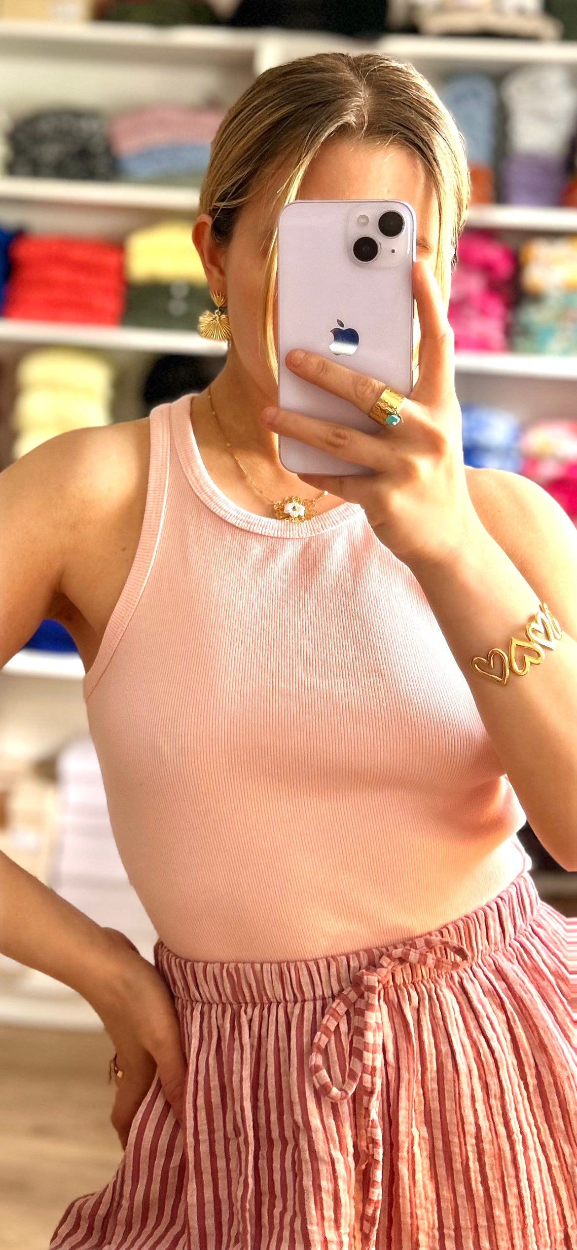 Débardeur Roxy Vieux Rose