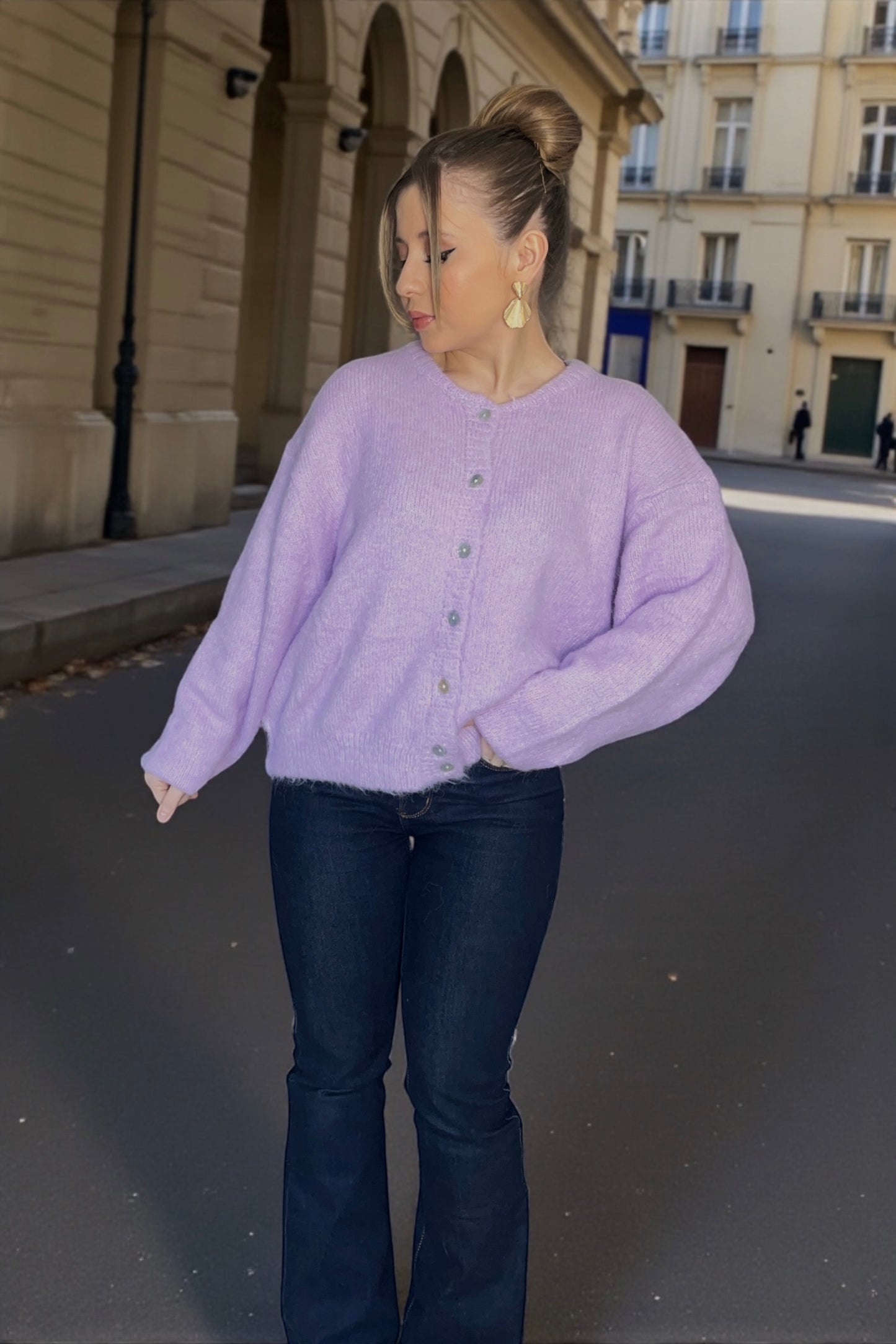 Gilet Cléo Lilas