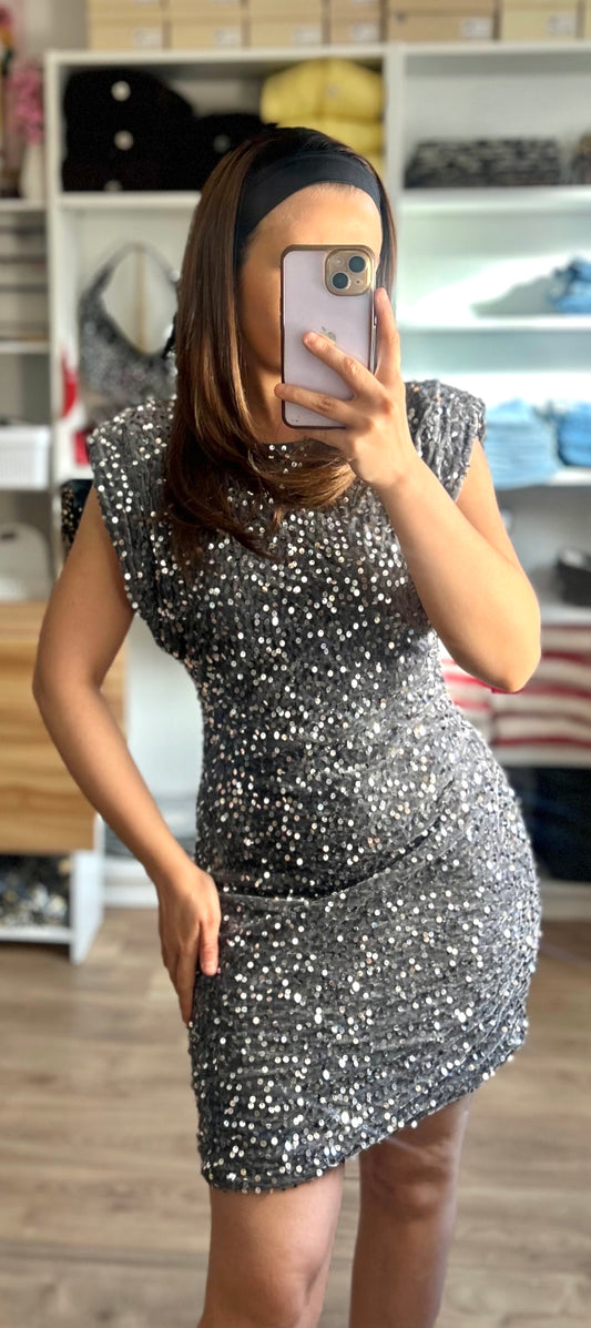 Robe Céleste Argenté