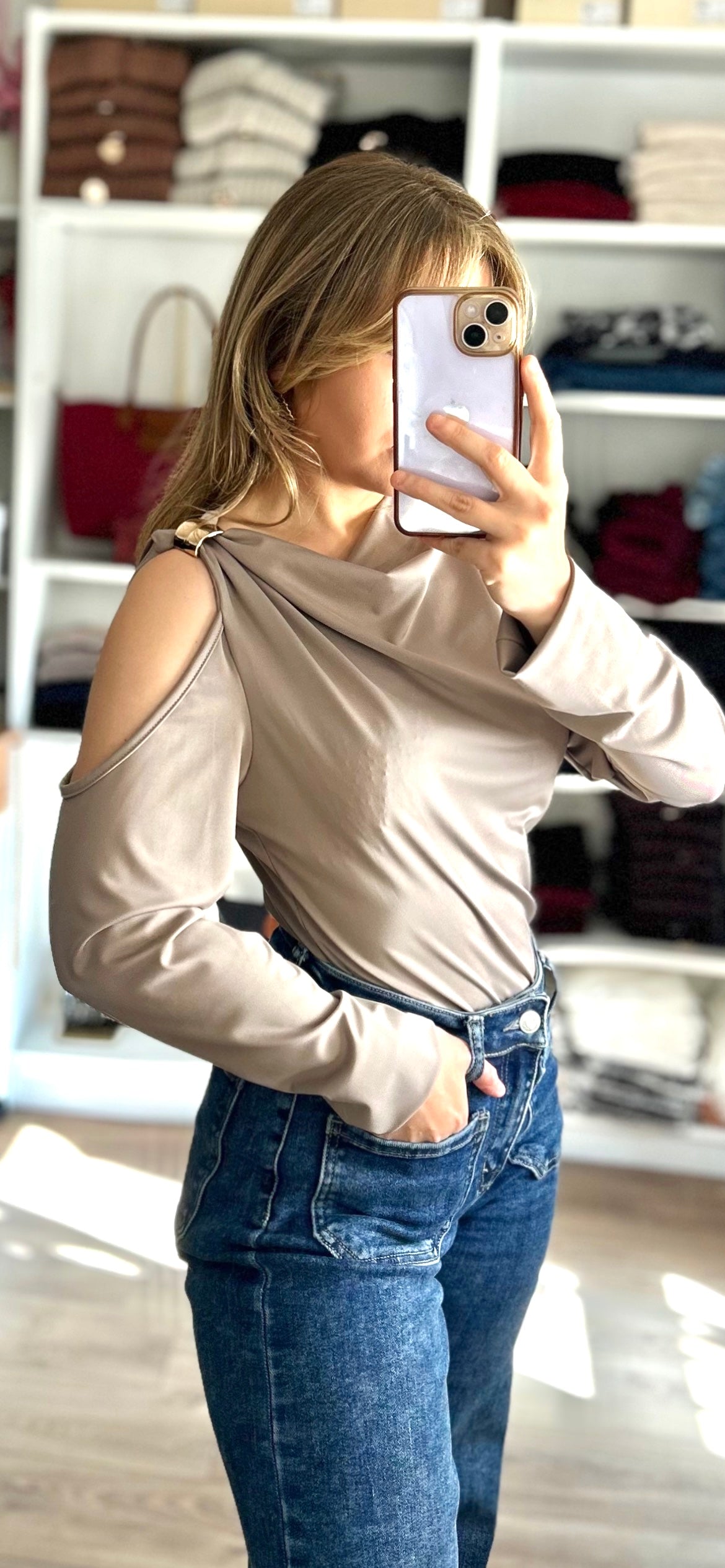 Top Cléa Taupe