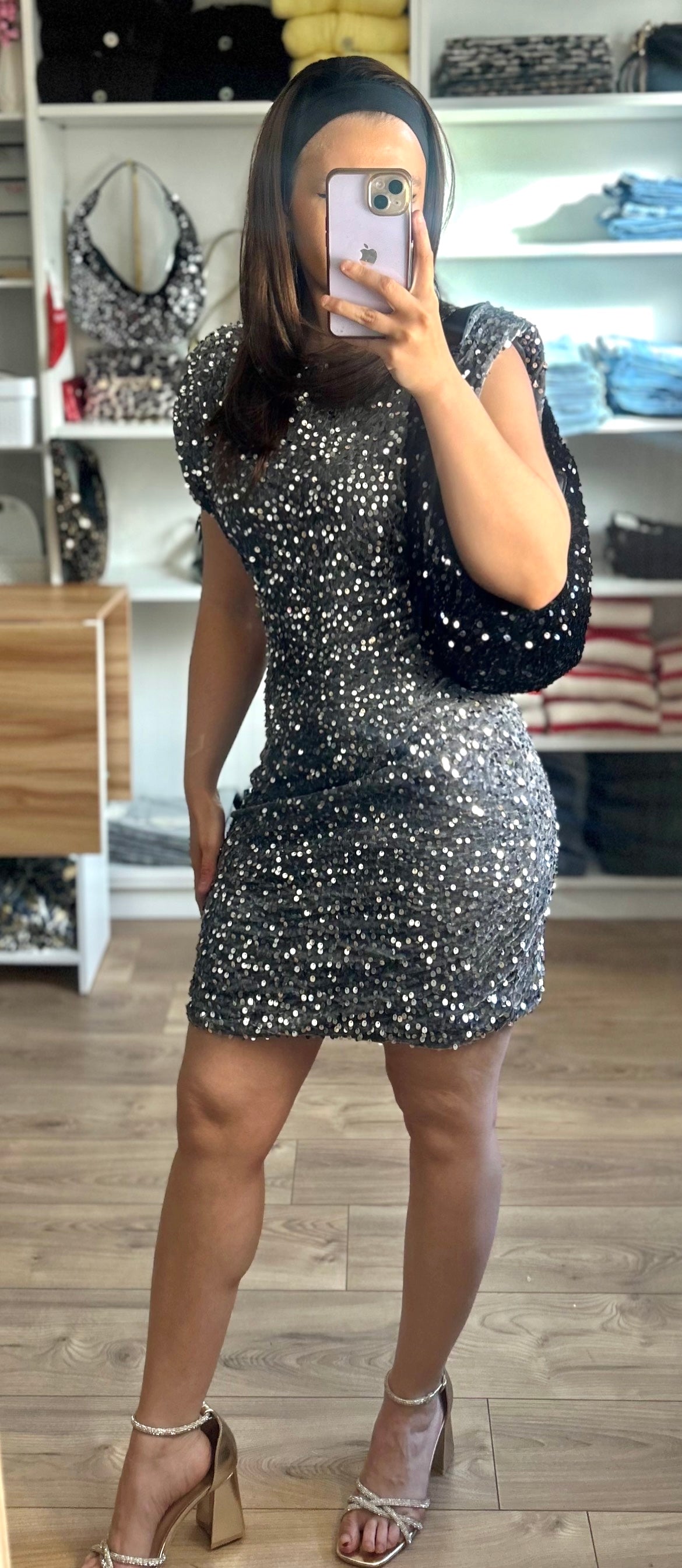 Robe Céleste Argenté