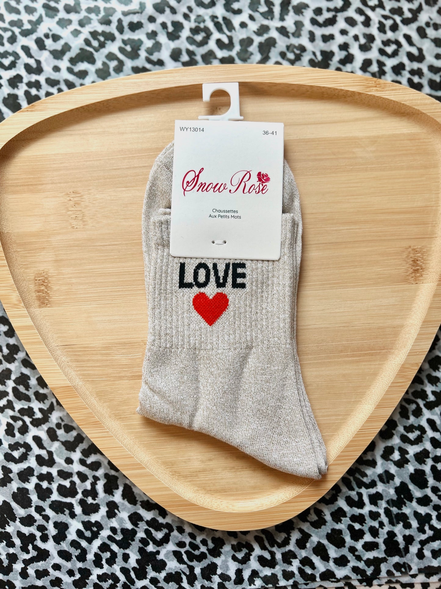 Chaussettes à paillettes « LOVE »