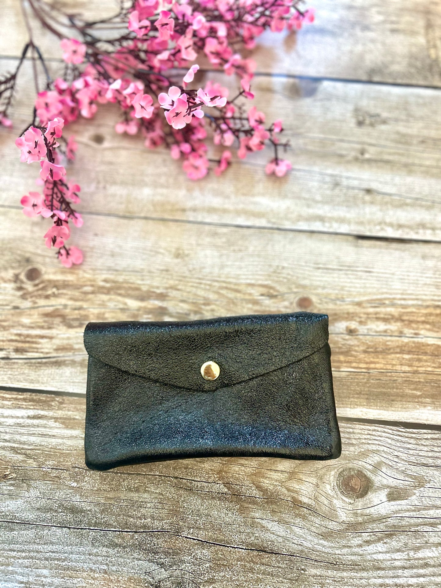 Porte-monnaie June Noir (100% cuir)