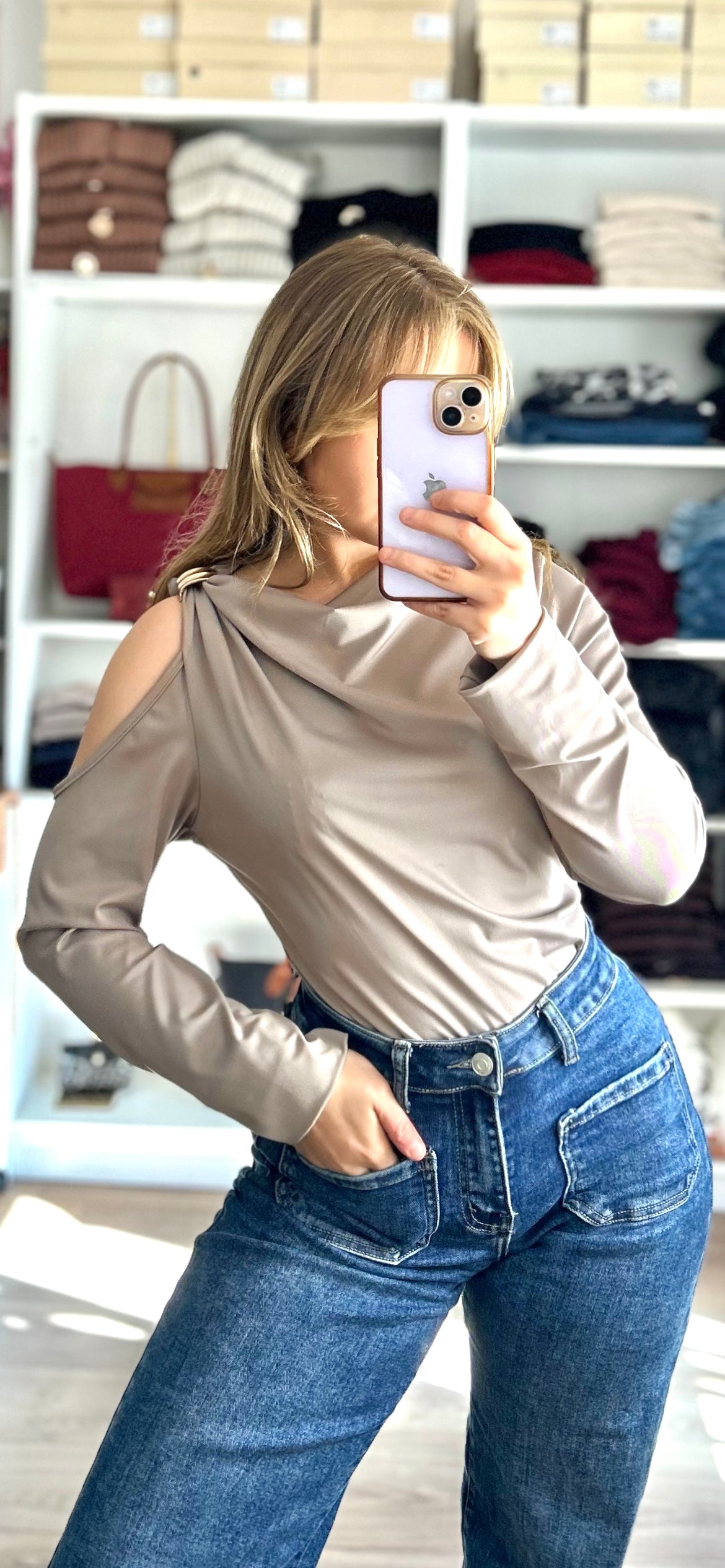 Top Cléa Taupe