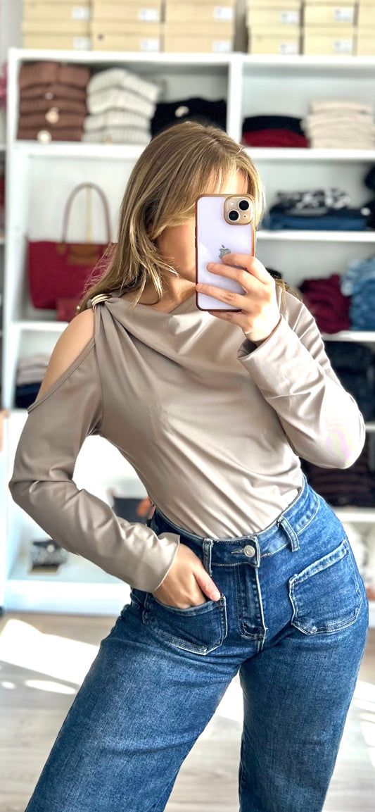 Top Cléa Taupe