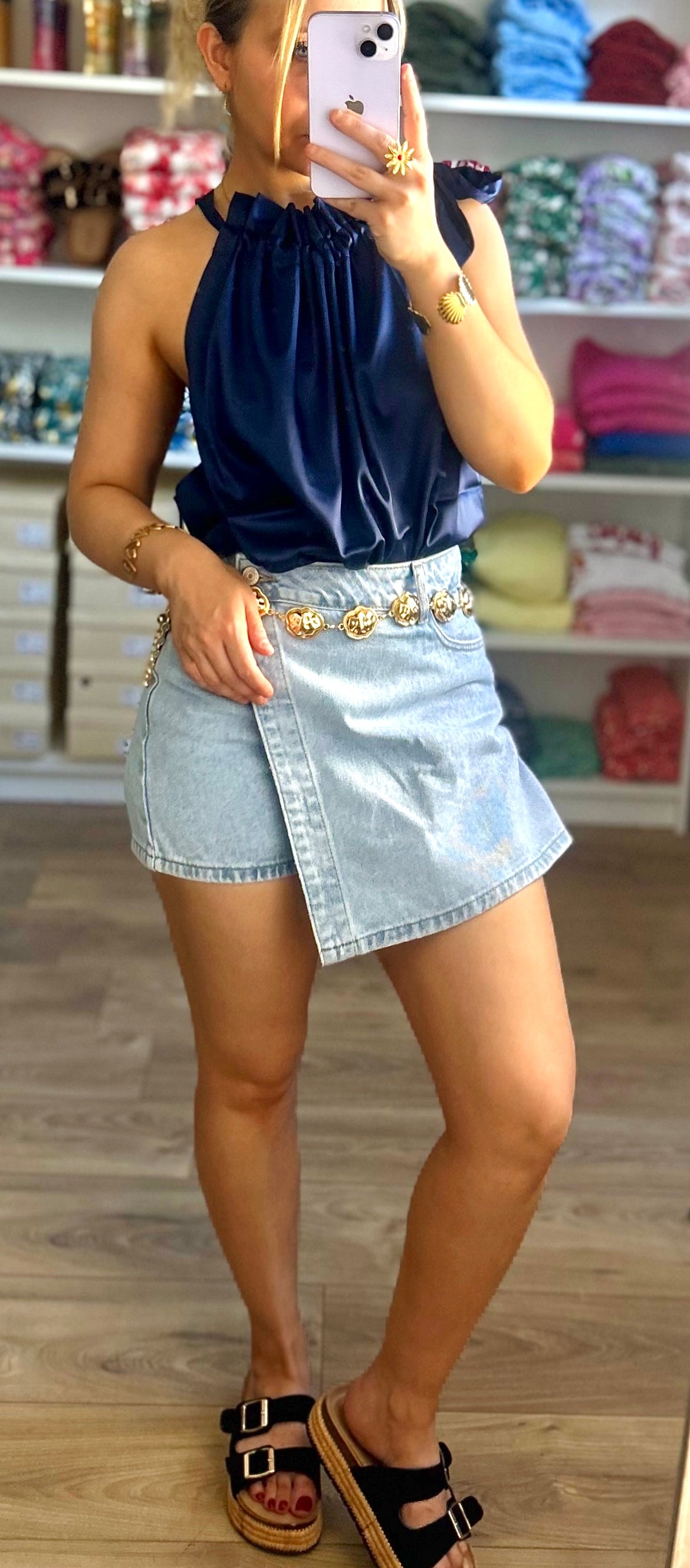 Top Aliénor Bleu Marine