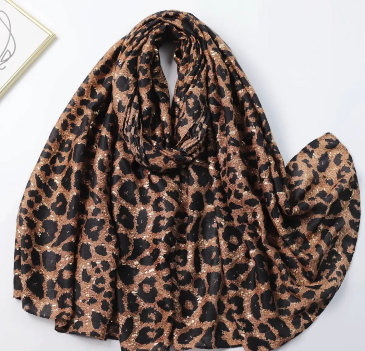 Foulard Léo Camel à paillettes