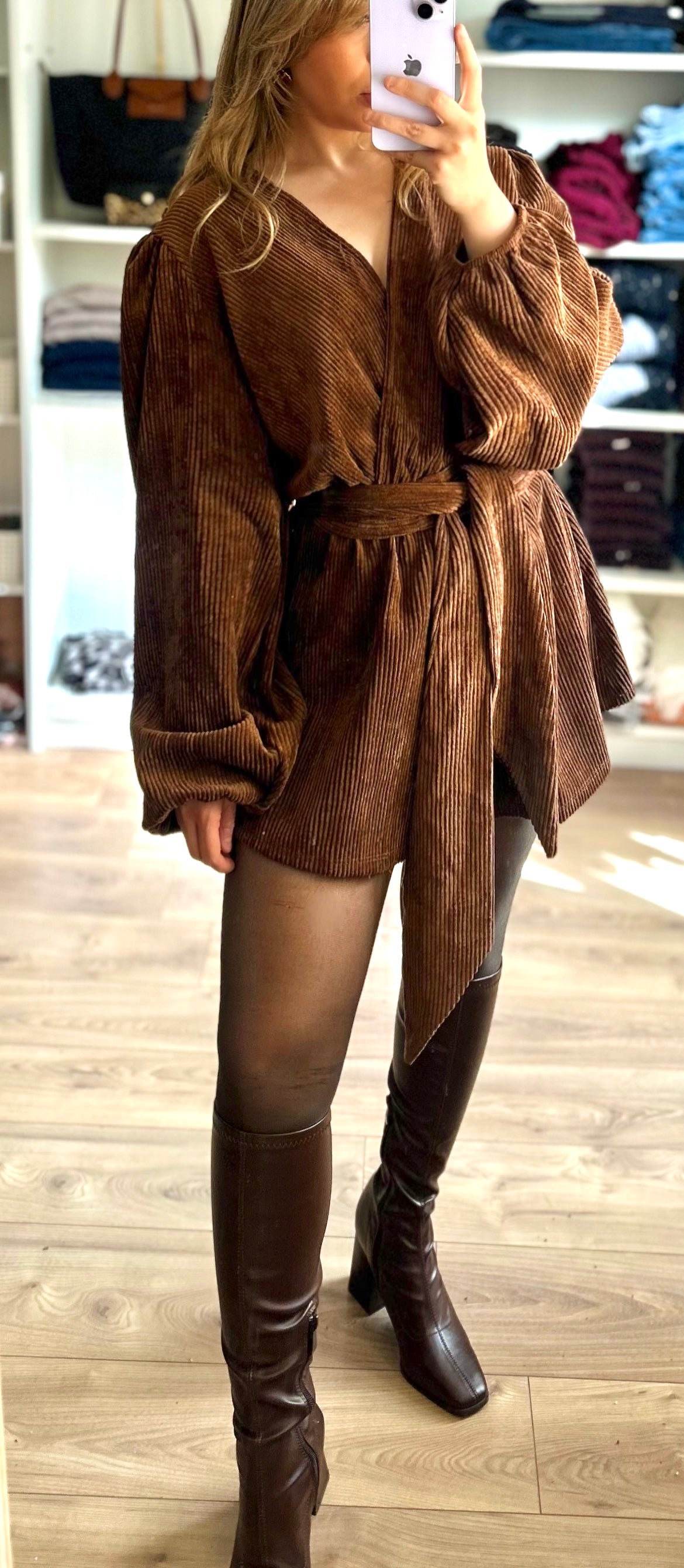 Robe combishort Ariana Marron
