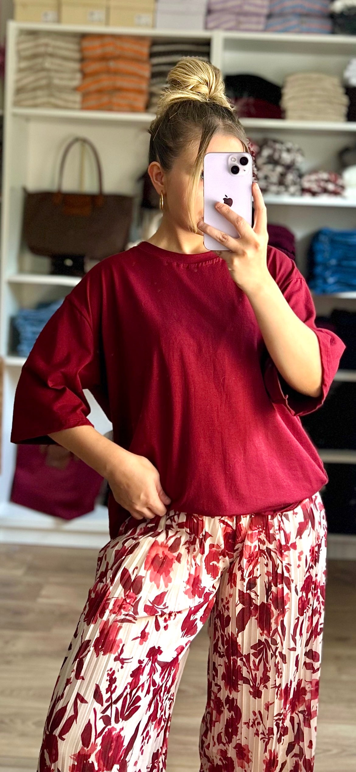T-shirt Néo Bordeaux