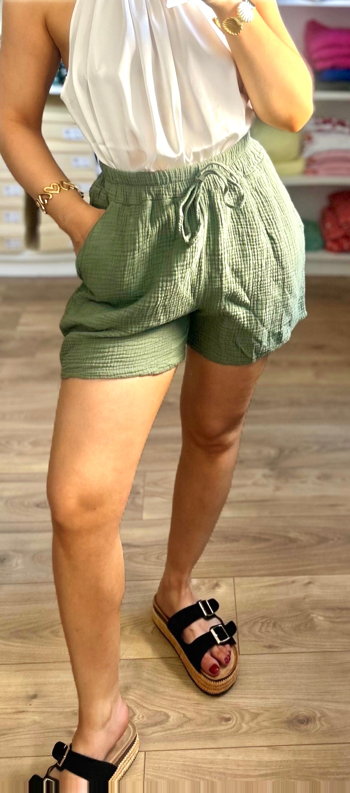 Short Charlie Kaki