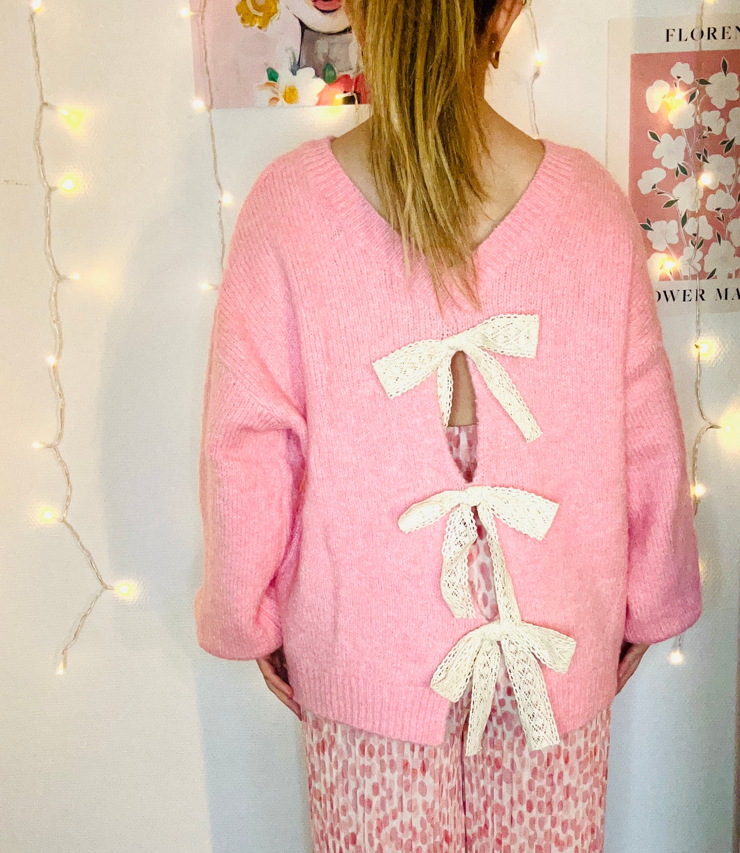 Pull à noeud Rosalie Rose