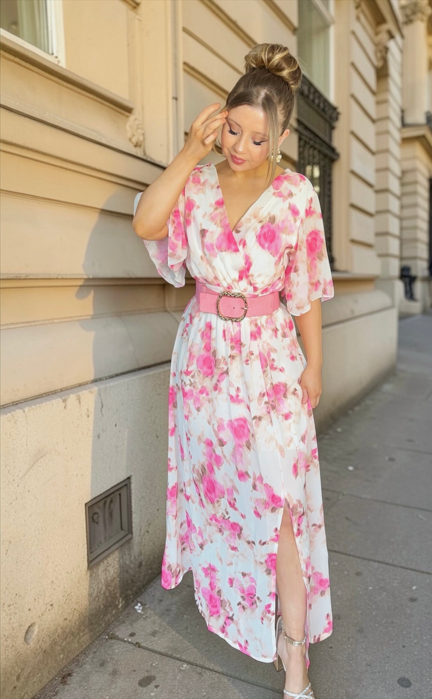 Robe Soline Fleurs Roses