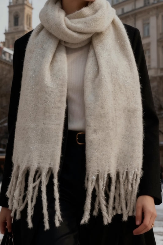 Écharpe Alyssa à paillettes Beige