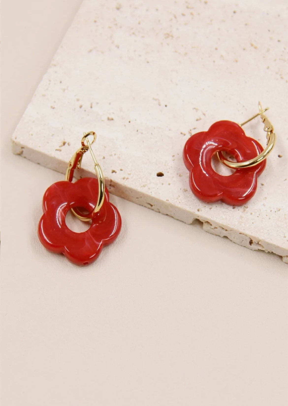 Boucles D’Oreilles Bloom Rouge