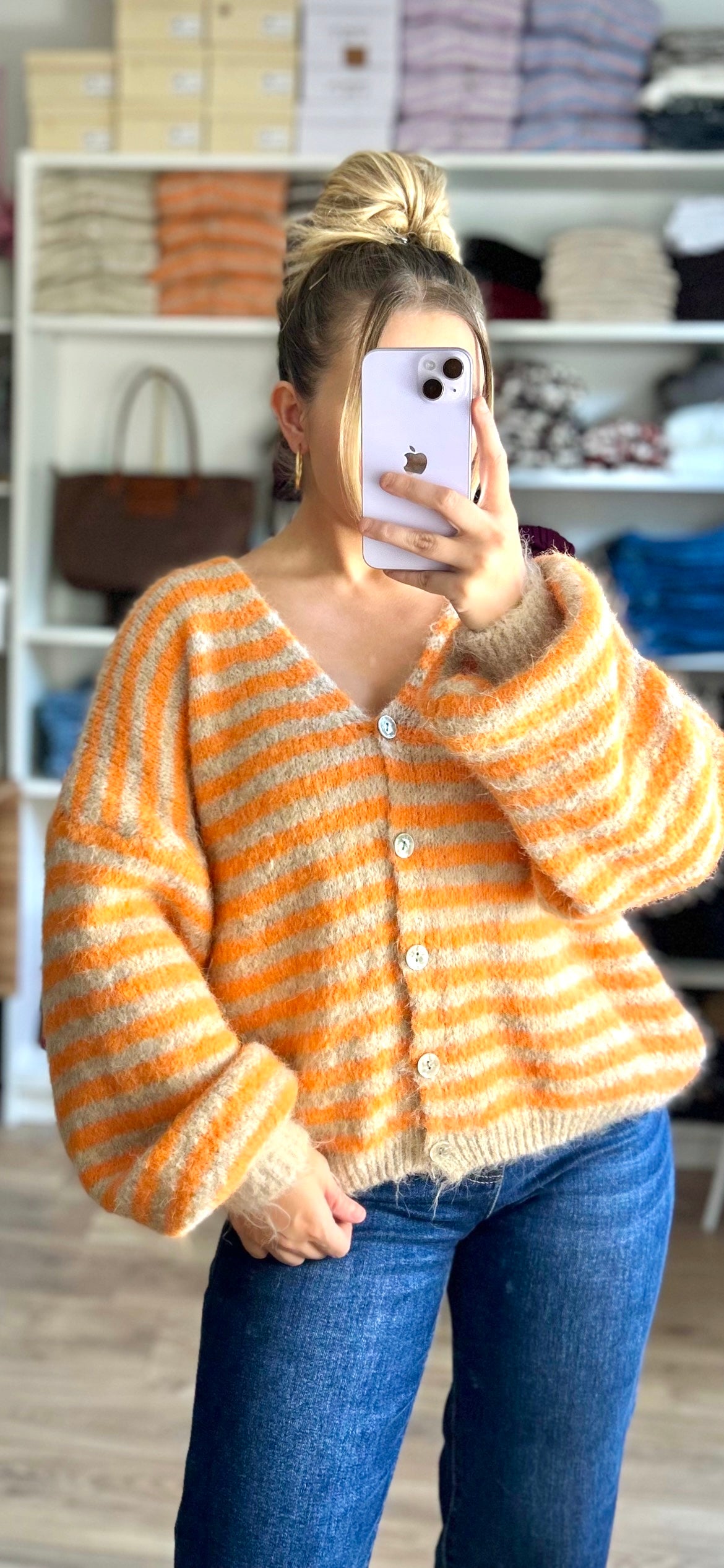 Gilet Tessa Orange-Beige