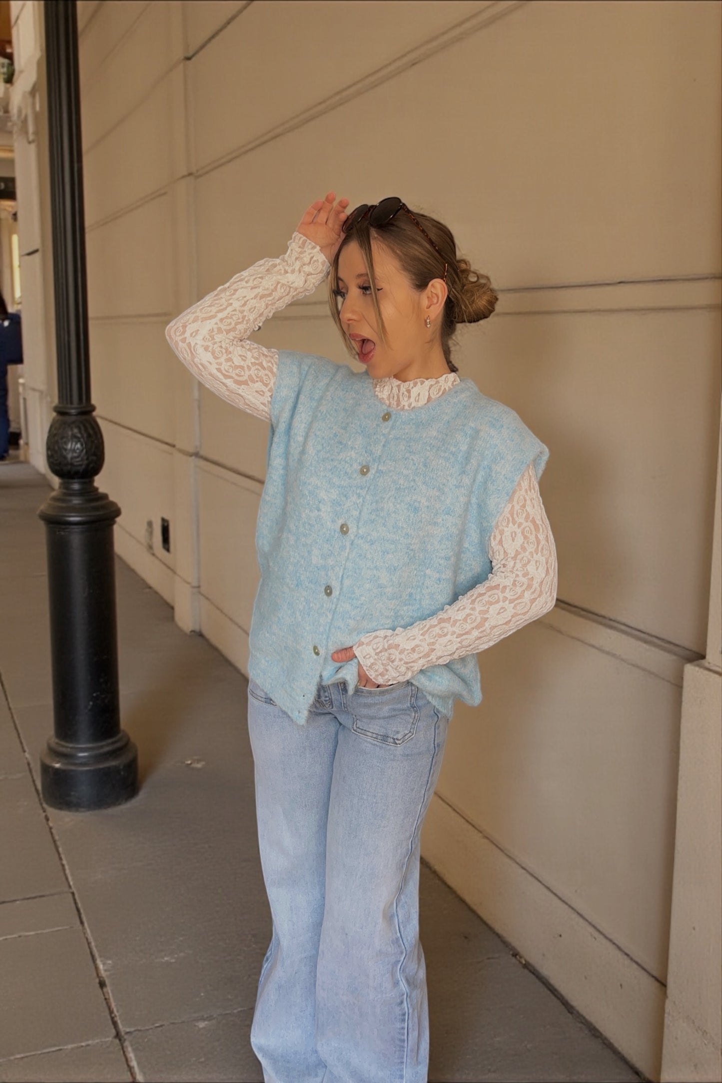 Pull sans manches Milo Bleu Clair