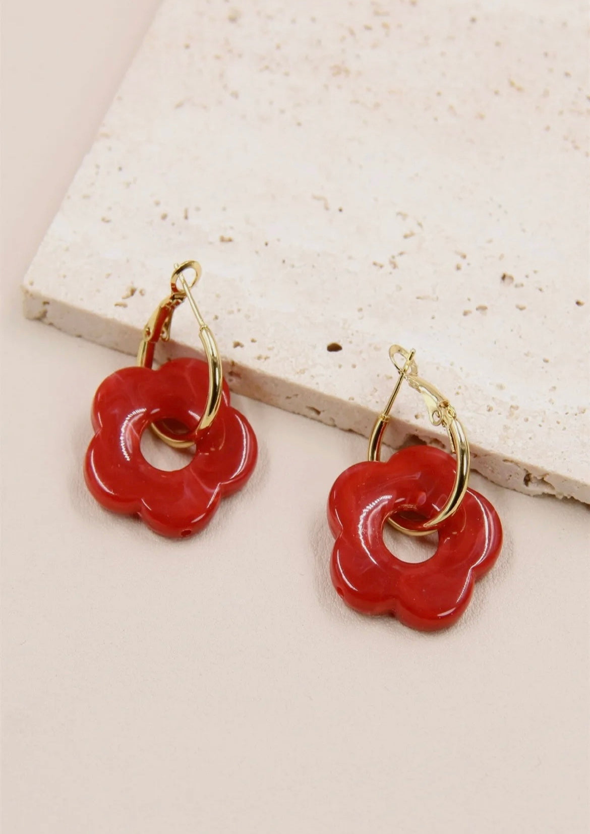 Boucles D’Oreilles Bloom Rouge