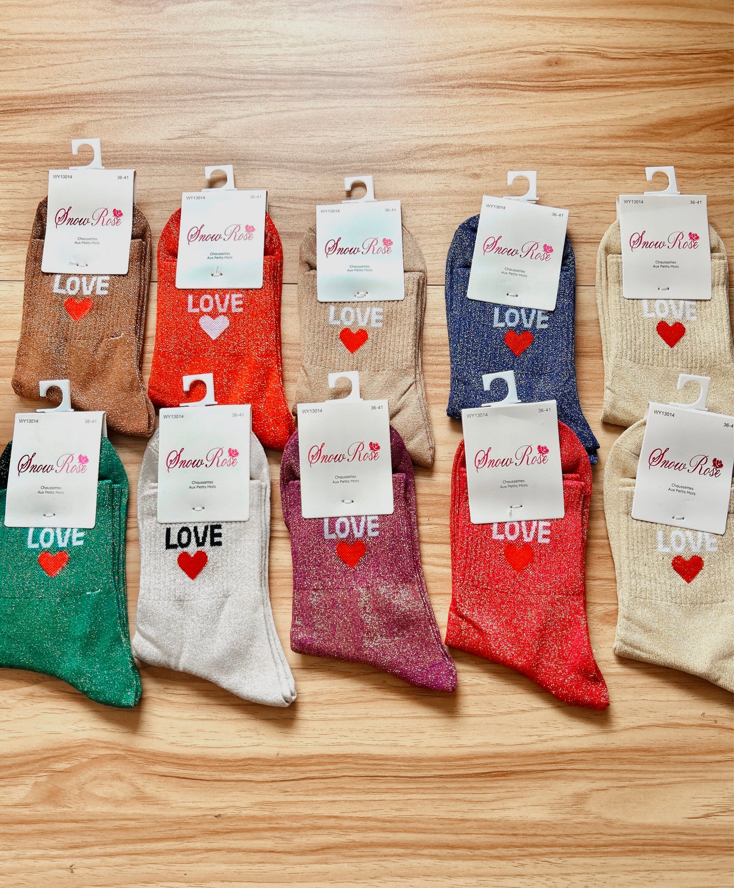 Chaussettes à paillettes « LOVE »