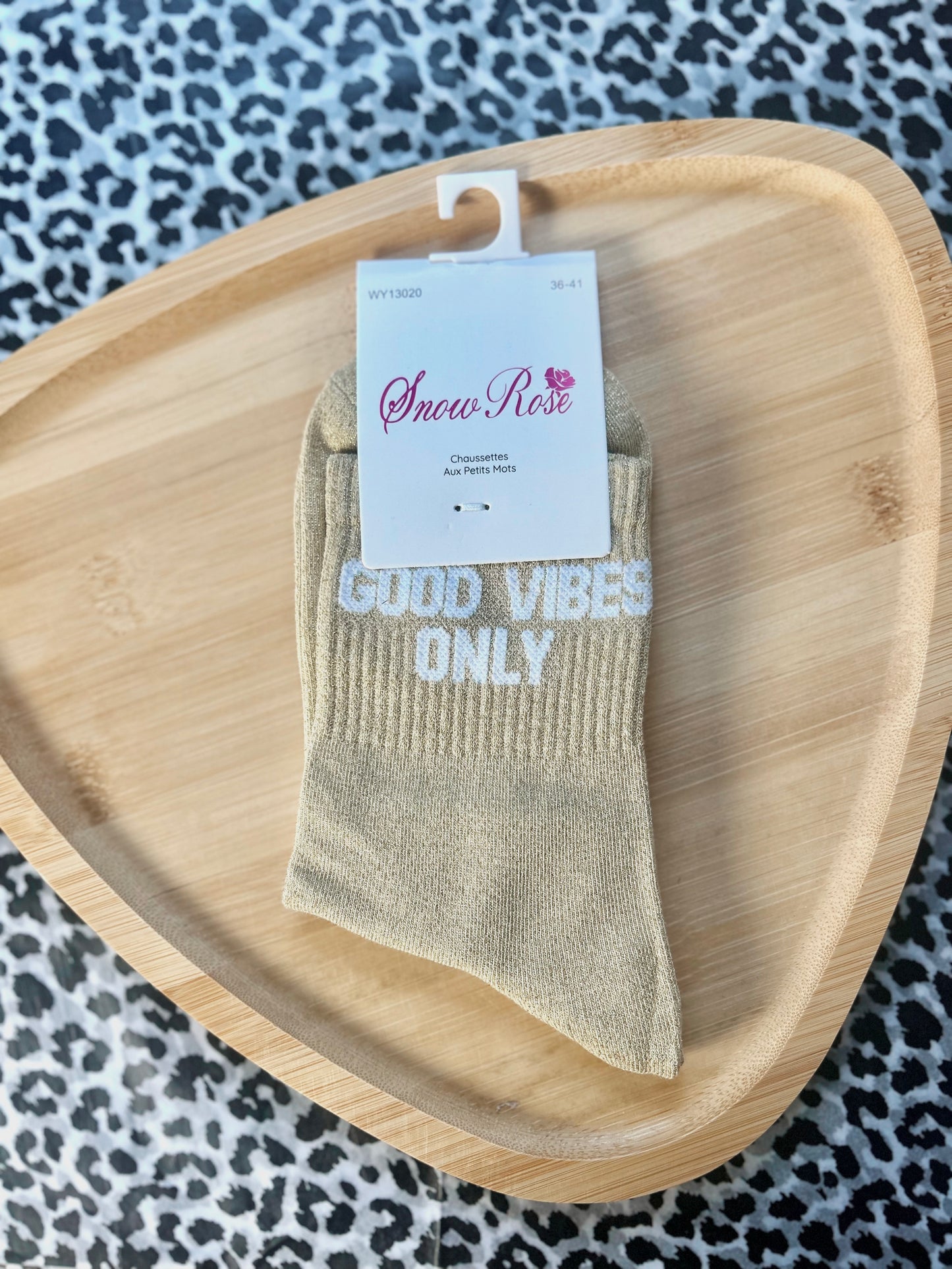 Chaussettes à Paillettes « GOOD VIBES ONLY »