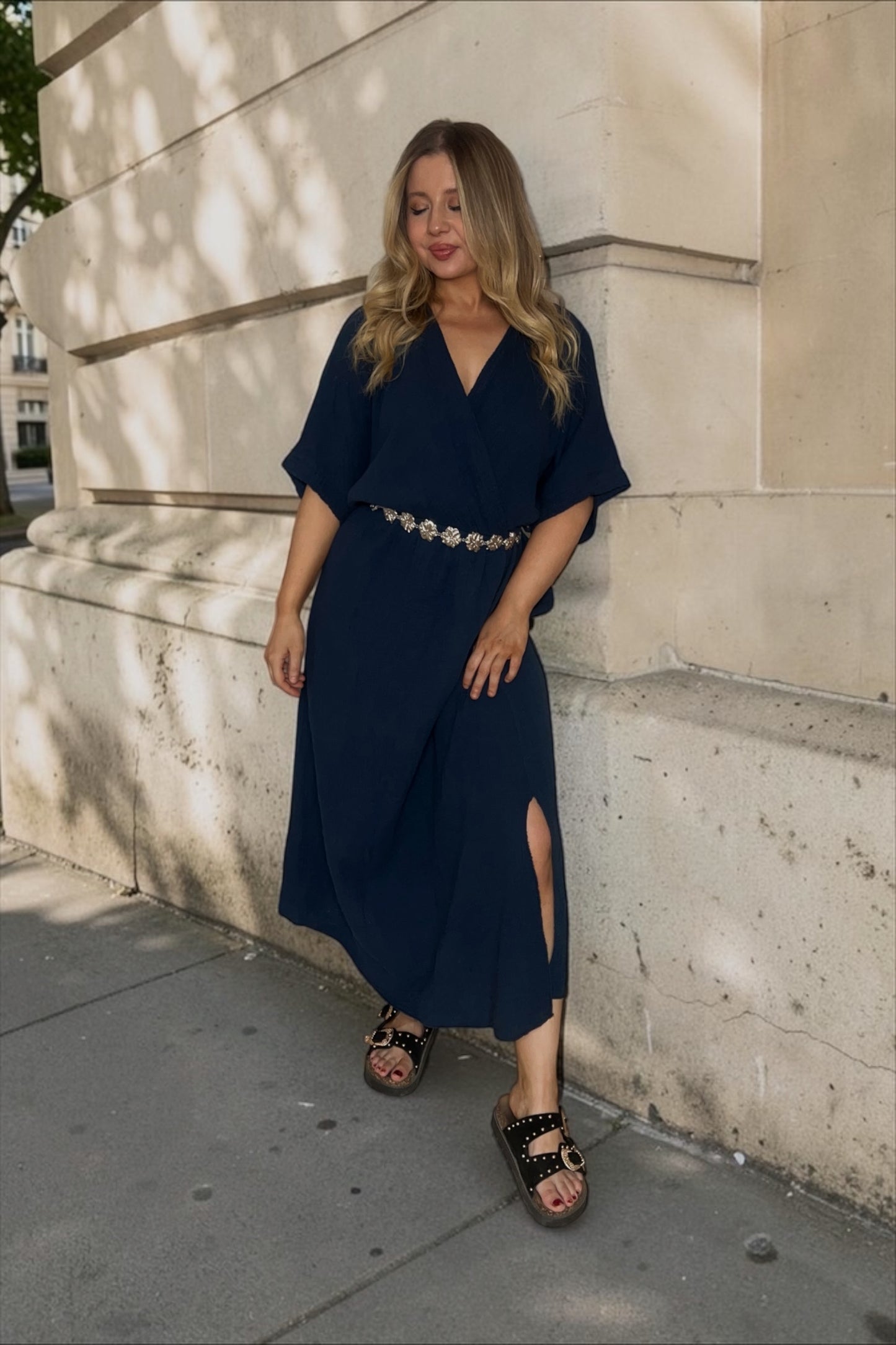 Robe Longue Cassie Bleu Marine