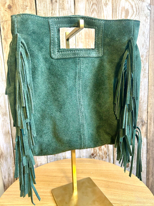 Sac Léane Kaki 100% cuir (taille M)