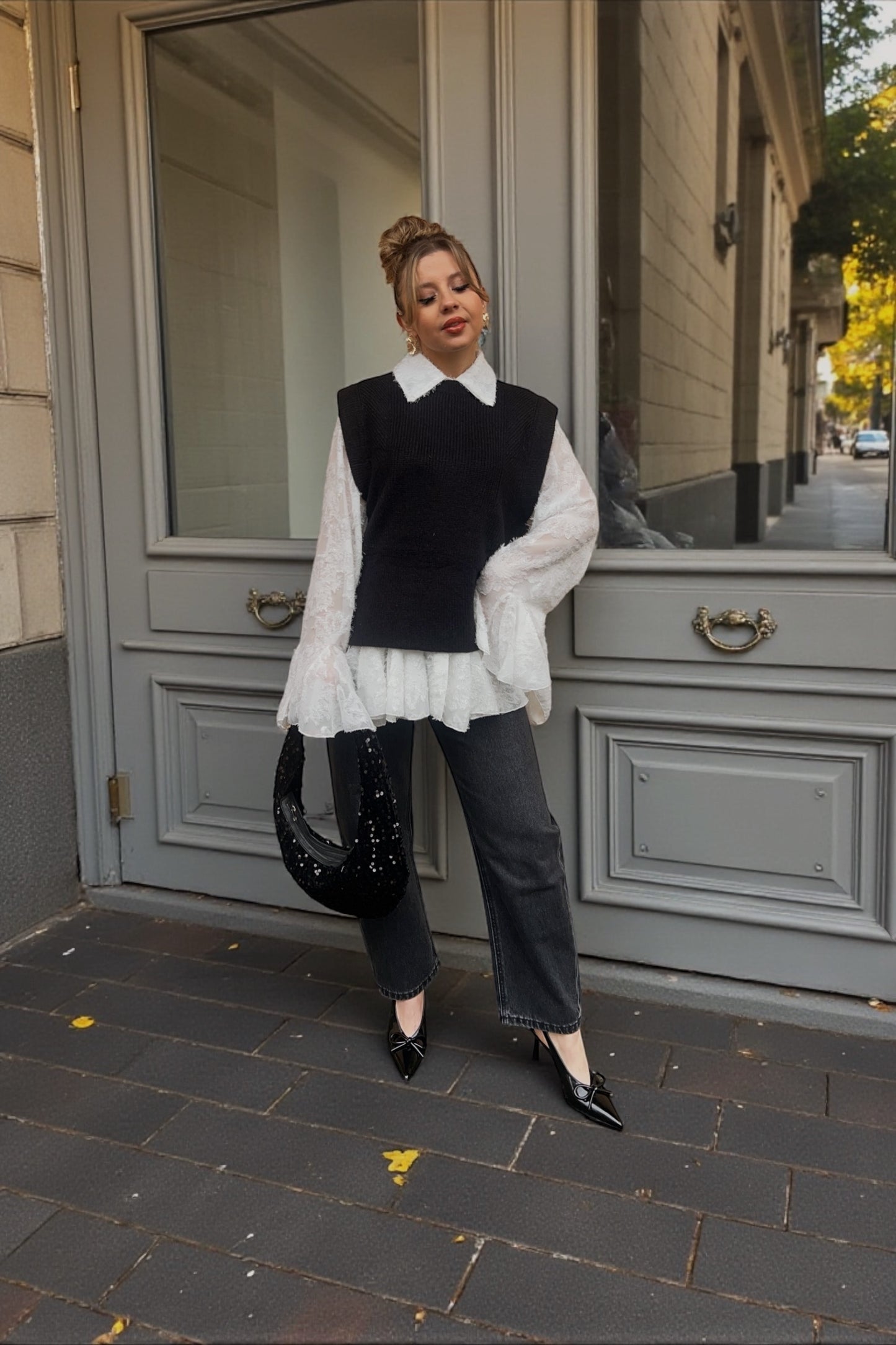 Pull sans manches Paul Noir