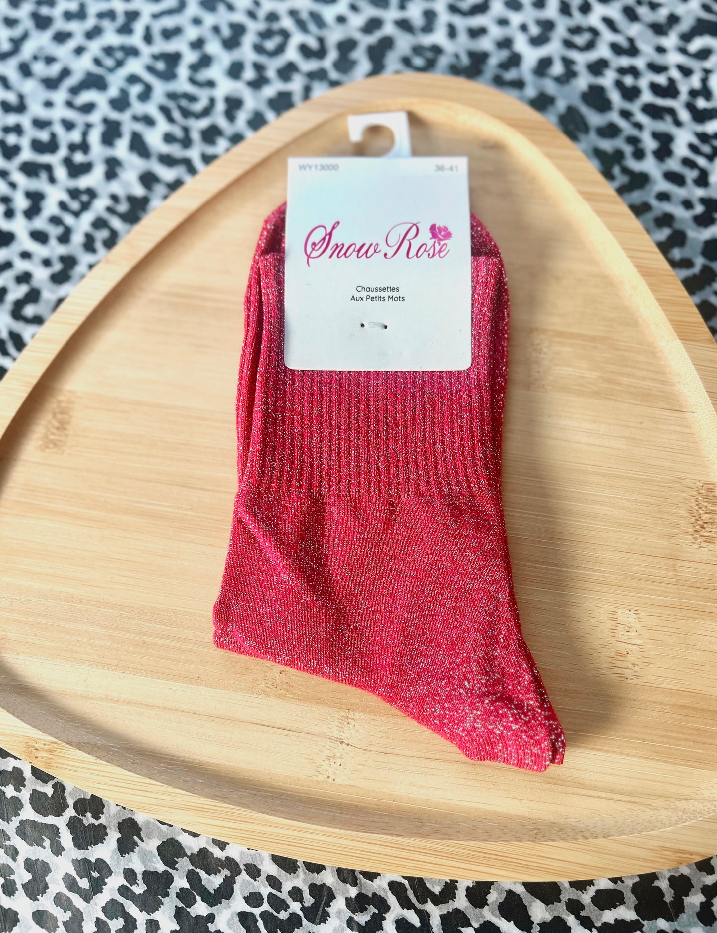 Chaussettes à paillettes unies