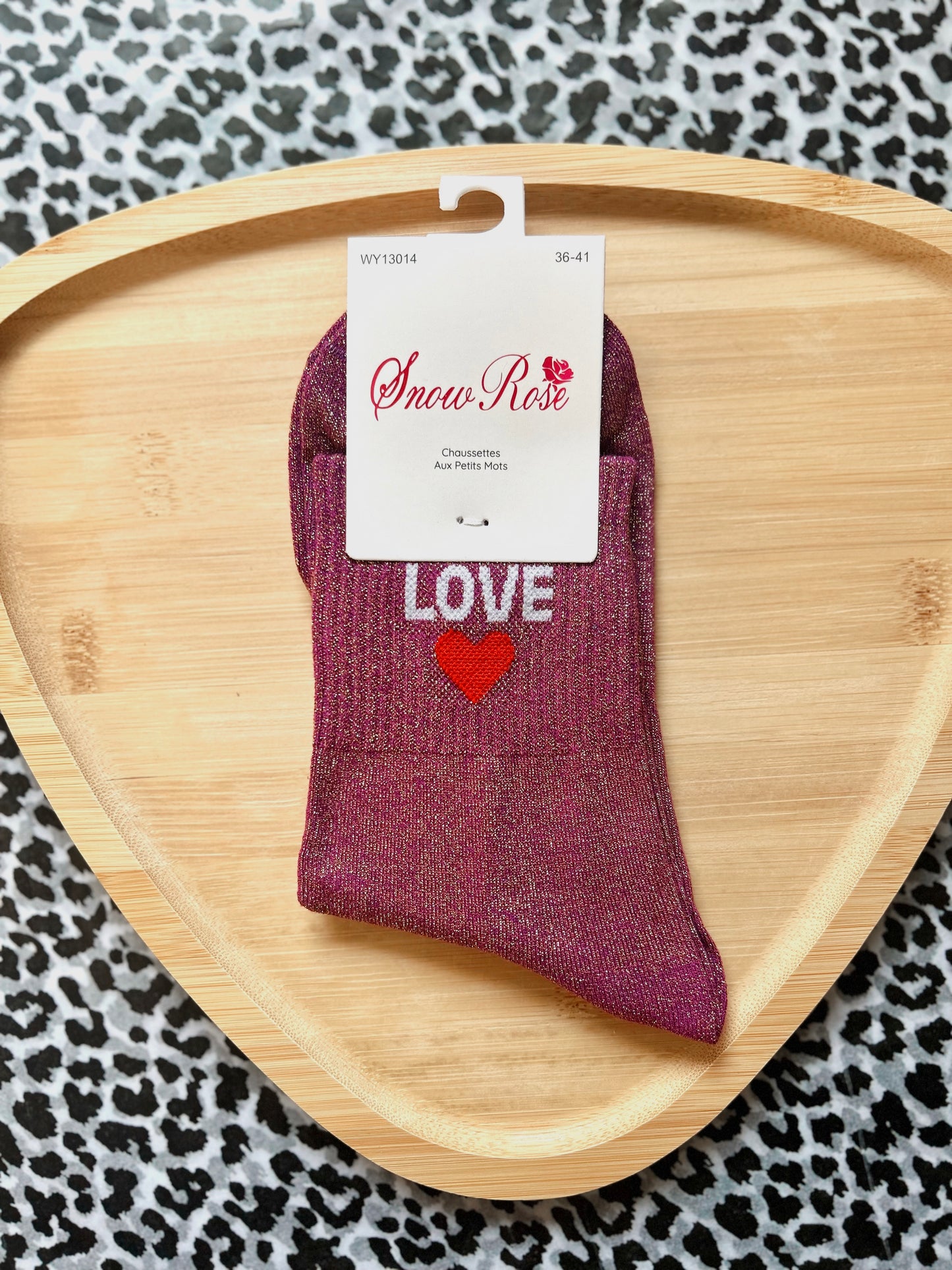 Chaussettes à paillettes « LOVE »
