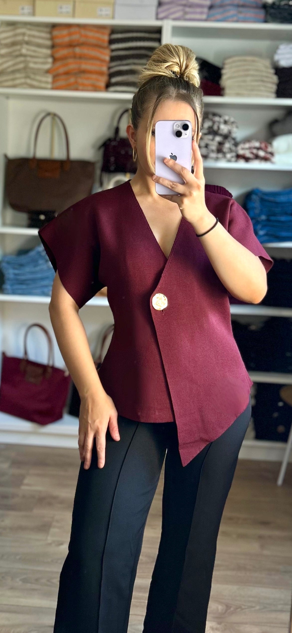 Top Blazer Sophia Bordeaux