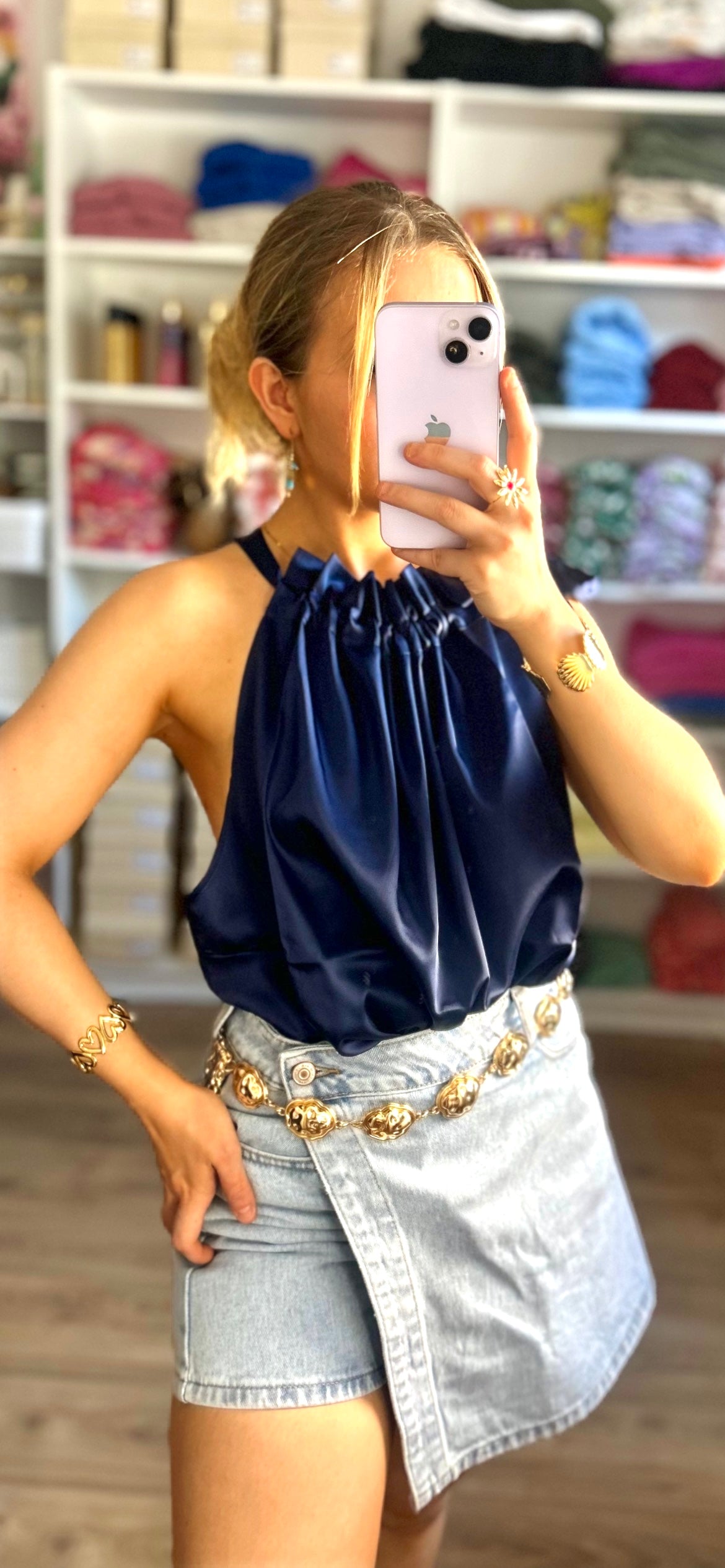 Top Aliénor Bleu Marine