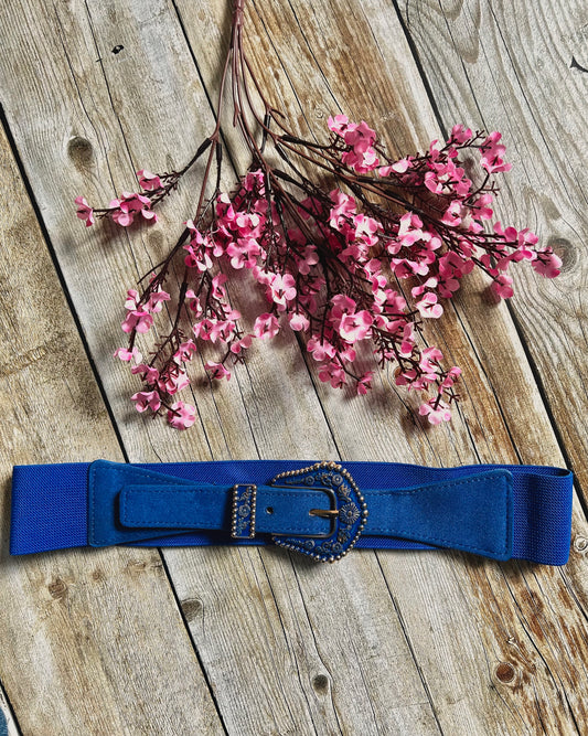 Ceinture Pia Bleu Roi (Taille ajustée 36-42)
