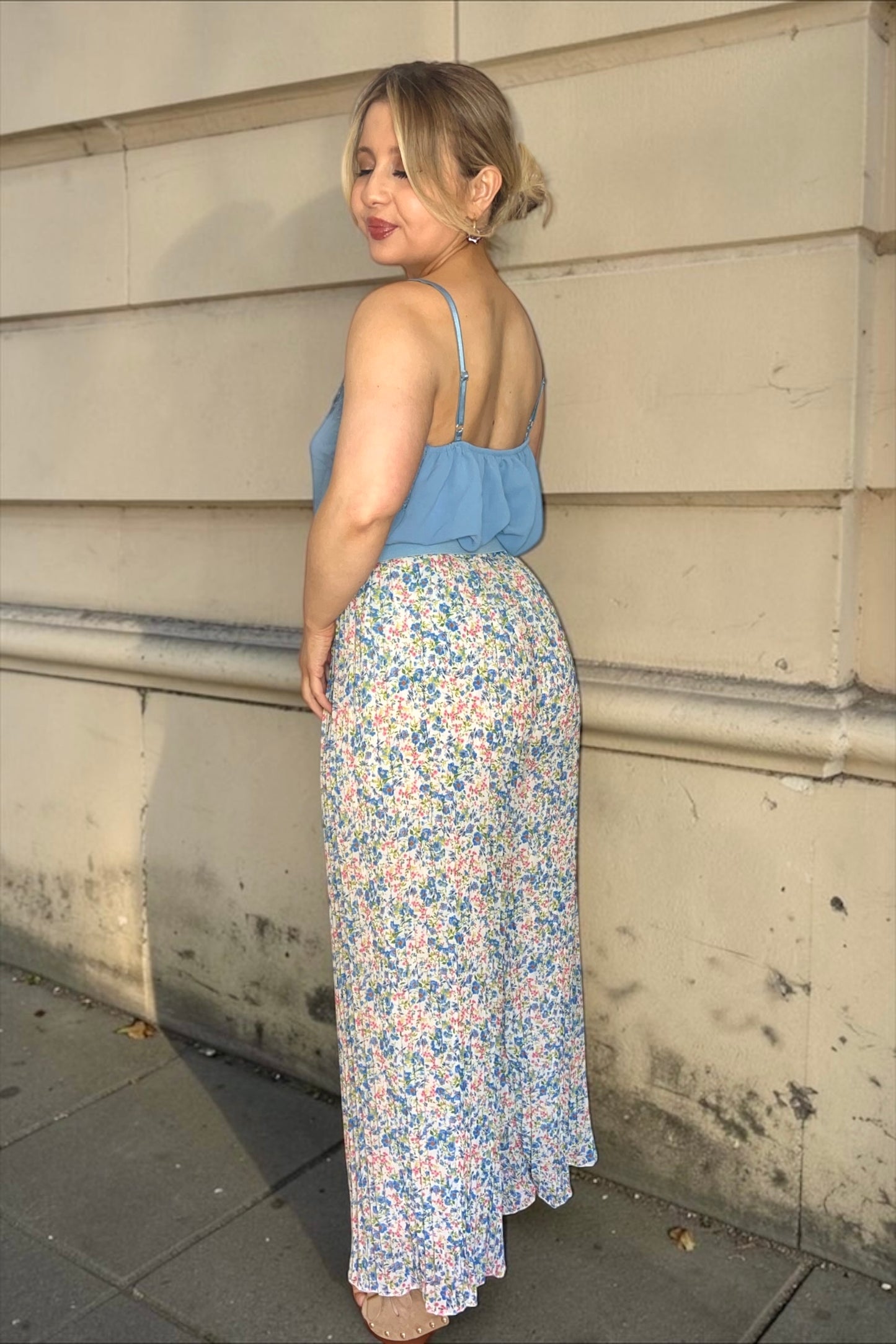 Pantalon Yumi Fleurs bleues