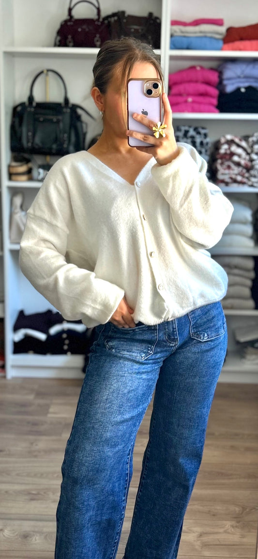 Gilet Léon Écru