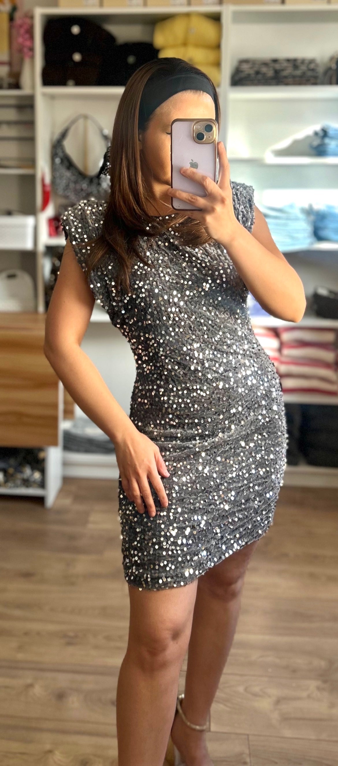 Robe Céleste Argenté